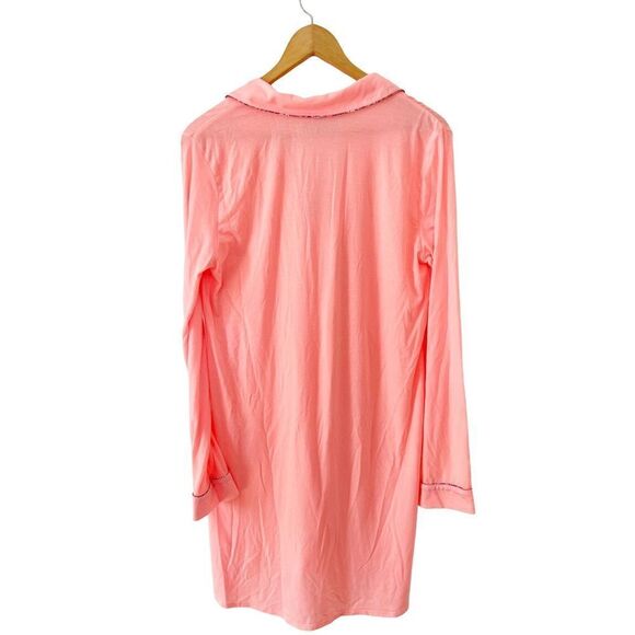 Victoria's Secret Pink Long Sleeve Buttoned Down NightGown‎ Pajamas Dress - Picture 2 of 7